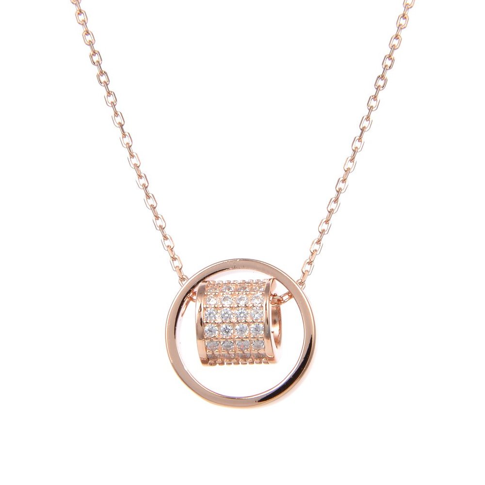.925 Solid Sterling Silver Necklace CZ